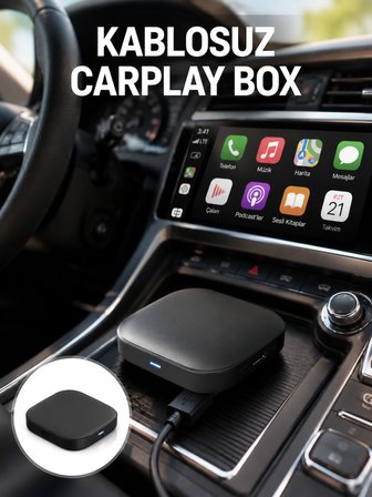 Mey İthalat 5.8GHz WiFi Destekli Kablosuz Android Auto Dönüştürücü Yeni Nesil