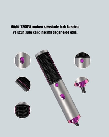 Mey İthalat Sıcak Hava Fırçası – Saç Kurutma, Düzleştirme ve Şekillendirme