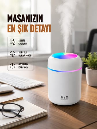 Mey İthalat Kompakt Boyutlu Nemlendirici – 30-45ml/h Buhar Kapasiteli