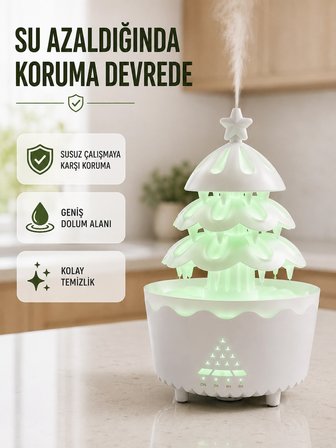 Mey İthalat RGB Aydınlatmalı Şans Ağacı Aromaterapi Difüzörü 250 ML Hava Nemlendirici