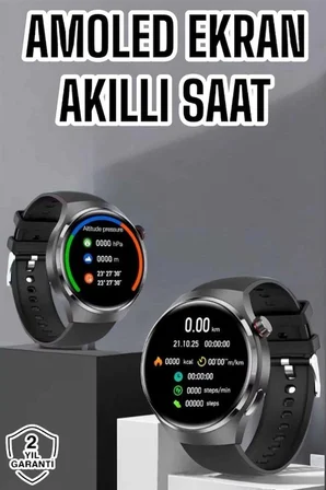 Mey İthalat Akıllı Saat Bluetooth Bağlantılı Amoled Ekran Uyku ve Sağlık Takibi Yeni Nesil