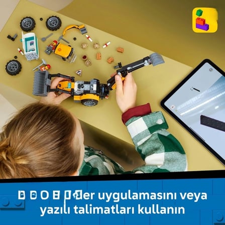 Sarı Kazıcı Yükleyici Yapım Oyuncağı 60480