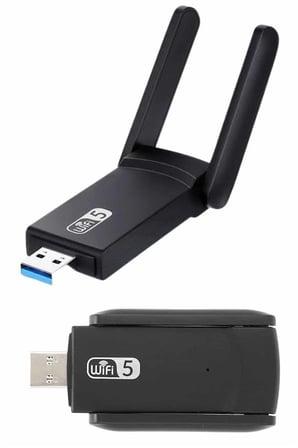 Mey İthalat Mbps Wifi Alıcı Kablosuz Wifi Adaptörü Çift Band Çift Antenli Yeni Nesil