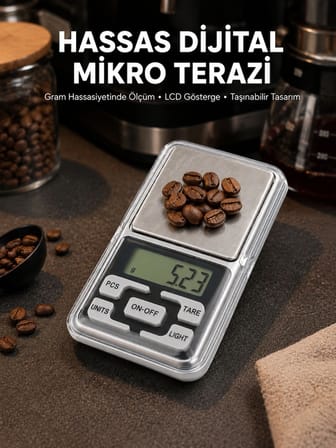 Mey İthalat 300 Gr Hassas Cep Terazisi Mavi Işıklı LCD Ekranlı Yeni Nesil
