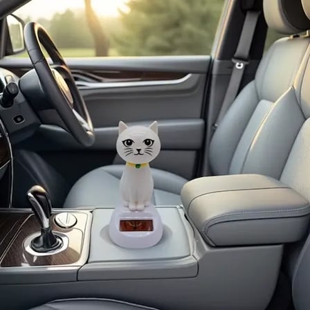Güneş Enerjili Solar Sallanan Kedi Figürü