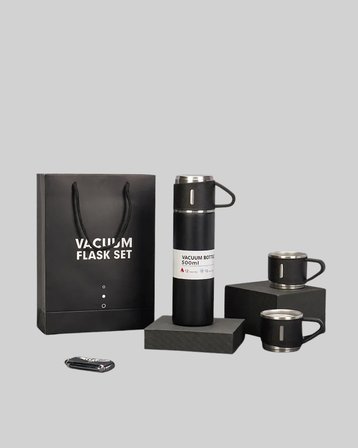 Mey İthalat Paslanmaz Çelik Termos Seti | 500 ml Kapasite, 6-12 Saat Isı Koruma, Hediye Kutulu