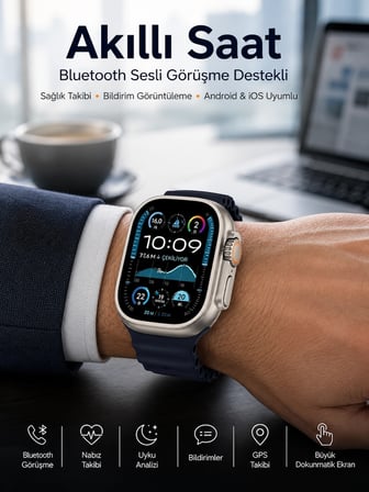 Mey İthalat Akıllı Saat Sesli Görüşme Titreşimli GPS Bağlantısı Müzik Dinleme Sosyal Medya Bildirimleri Yeni Nesil