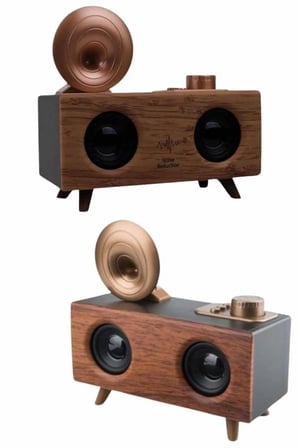 Mey İthalat Bluetooth Nostalji Speaker Radyo Gramofon Ahşap Renk Vintage