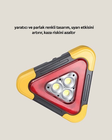 Mey İthalat 2000mAh Kapasiteli Taşınabilir Üçgen Park Lambası Yeni Nesil
