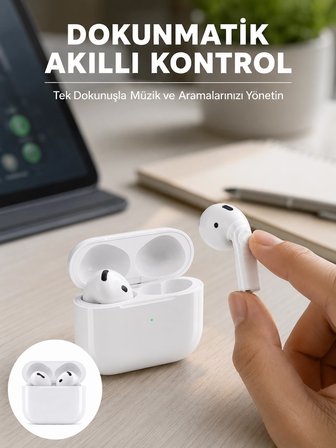 Mey İthalat Kaliteli Ucuz İOS ve Android Uyumlu TWS Bluetooth Kulaklık ANC Özelliği Yeni Nesil
