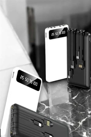 Mey İthalat 20.000 Mah Led Işıklı LCD Ekran USB Girişli Type-C Lightning Powerbank Yeni Nesil
