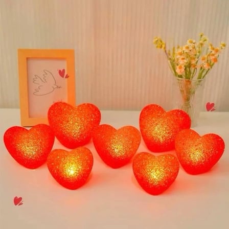 Mey İthalat Led Işıklı Kırmızı Kalp Gece Lambası