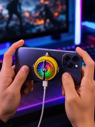 Mey İthalat Şarj Edilebilir RGB Telefon Soğutucu Oyun Fanı