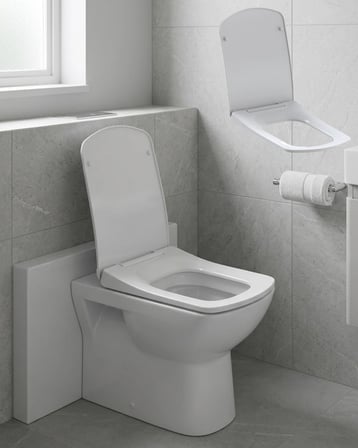 Kare Slim Klozet Kapağı Sessiz Kapanma Dayanıklı Tasarım