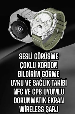 Akıllı Saat Sesli Görüşme Titreşimli Nabız Sensörlü Spor Modları