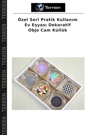 Özel Seri Pratik Kullanım Ev Eşyası Dekoratif Obje Cam Küllük