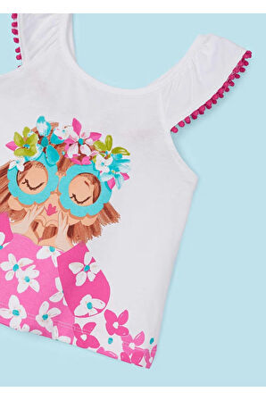 Mayoral Kız Çocuk 2 Parça Kolsuz Bluz ve Şort Takım Fuşya