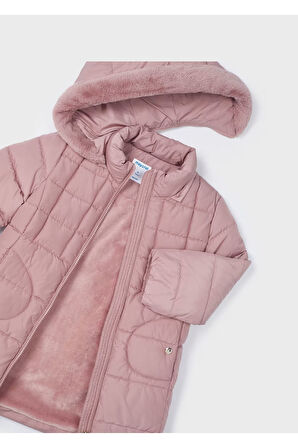 Mayoral Kız Çocuk Kapşonlu Uzun Mont Pembe
