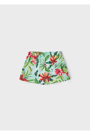 Mayoral Kız Çocuk Tropikal Etek Pantolon 3908 Yeşil