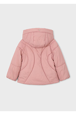 Mayoral Kız Çocuk Kapüşonlu Dolgulu Uzun Mont 0415 Pembe