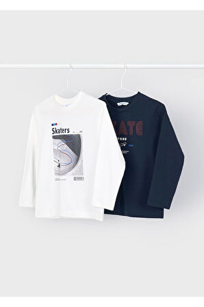 Mayoral Erkek Çocuk 2 Li Uzun Kollu T-Shirt Set 4091 Lacivert