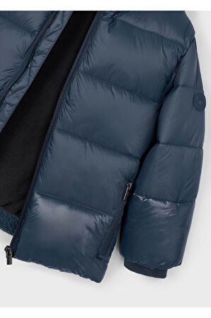 Mayoral Erkek Çocuk Kapüşonlu Dolgulu Parlak Kumaş Mont 4416 Lacivert