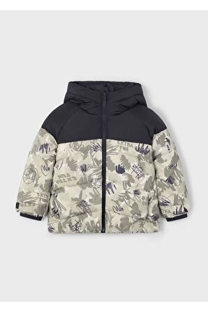 Mayoral Erkek Çocuk Kapüşonlu Dolgulu Mont 4417 Gri