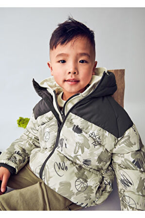 Mayoral Erkek Çocuk Kapüşonlu Dolgulu Mont 4417 Gri