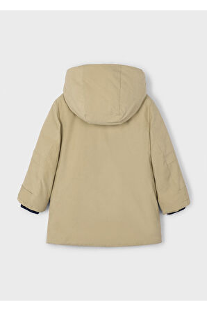 Mayoral Erkek Çocuk Kapüşonlu Uzun Parka Mont 4419 Bej