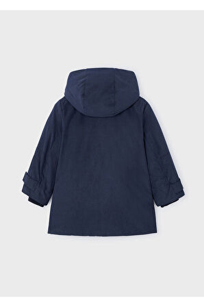 Mayoral Erkek Çocuk Kapüşonlu Uzun Parka Mont 4419 Lacivert