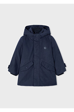 Mayoral Erkek Çocuk Kapüşonlu Uzun Parka Mont 4419 Lacivert