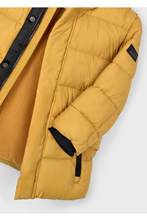 Mayoral Erkek Çocuk Kapüşonlu Uzun Şişme Dolgulu Mont 4422 Sarı