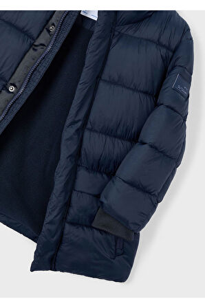 Mayoral Erkek Çocuk Kapüşonlu Uzun Şişme Dolgulu Mont 4422 Lacivert