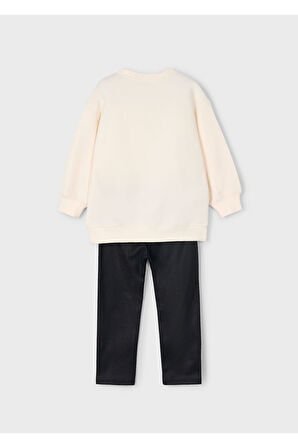 Mayoral Kız Çocuk Oyuncak Ayı Tayt ve Sweatshirt 2 li Takım 4727 Siyah