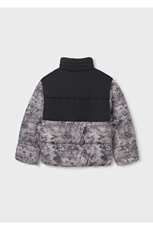 Mayoral Erkek Çocuk Dik Yaka Gizli Kapüşon Dolgulu Mont 7414 Gri