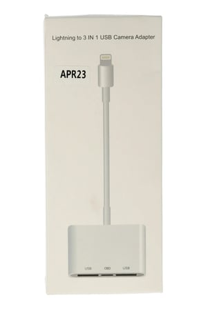 APR23 Iphone Otg 3in1 - Beyaz