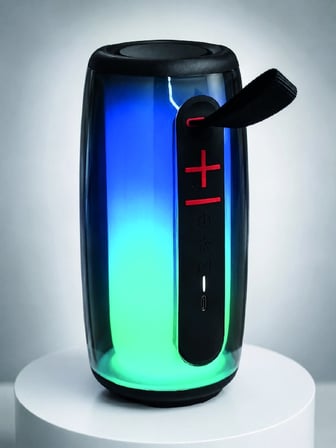 Mey İthalat Kablosuz Bluetooth Hoparlör RGB Ambiyans Işıklı USB ve TF Kart Destekli