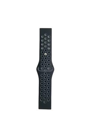 Watch 20mm Spor Delikli Kordon - Siyah-Gri