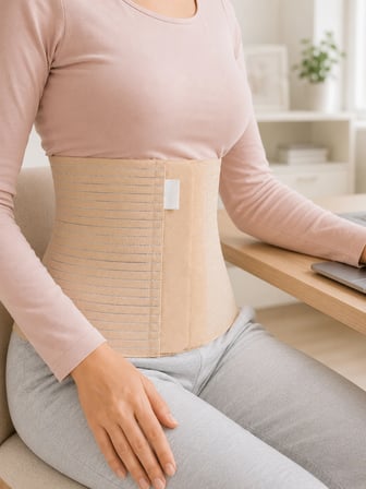Mey İthalat 26 cm Karın Korsesi 4 Kademeli Ayarlanabilir Abdominal Bel Destek Korsesi