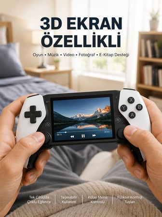 Mey İthalat 64GB Hafızalı Emülatör Destekli Oyun Konsolu Yeni Nesil