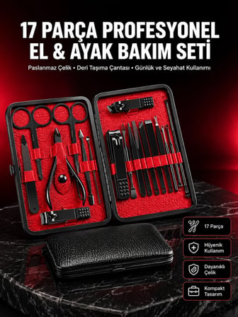 Mey İthalat Kompakt ve Şık Tasarımlı 17 Parça Bakım Seti Yeni Nesil