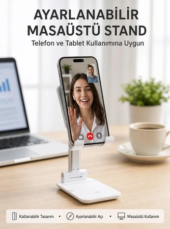 Mey İthalat Taşınabilir Masaüstü Telefon Tutucu Ayarlanabilir Yükseklik Yeni Nesil