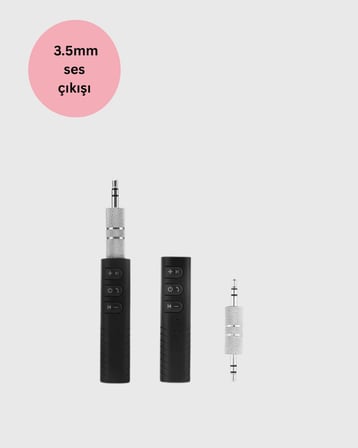Mey İthalat Mini Bluetooth Ses Adaptörü – Hoparlör, Araç Radyosu ve Kulaklık İçin
