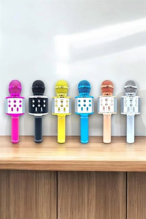 Mey İthalat Taşınabilir Bluetooth Karaoke Mikrofon: Hafıza Kart Girişli, Etkileyici Performans