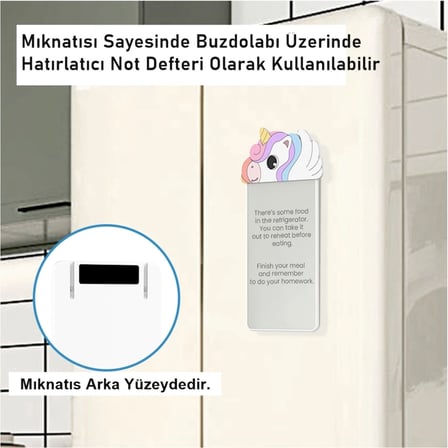 Mey İthalat Silikon Figürlü Manyetik Mini Yazı Tahtası 5,5" - 14 cm