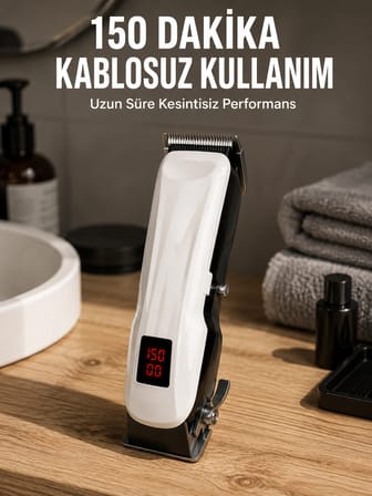 Mey İthalat Yeni Nesil Tıraş Makinesi Uzun Şarjlı Paslanmaz Çelik Bıçaklı Yeni Nesil