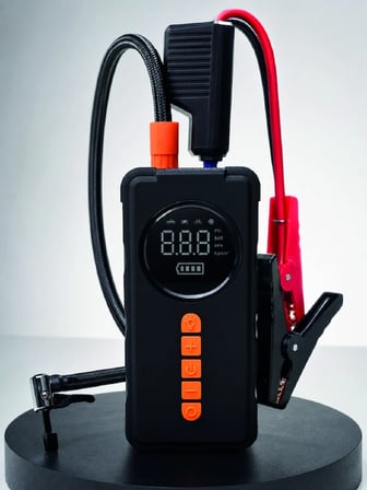 Mey İthalat Dijital Lastik Şişirme Kompresörü Akü Takviye Powerbank LED Aydınlatmalı Acil Durum Cihazı