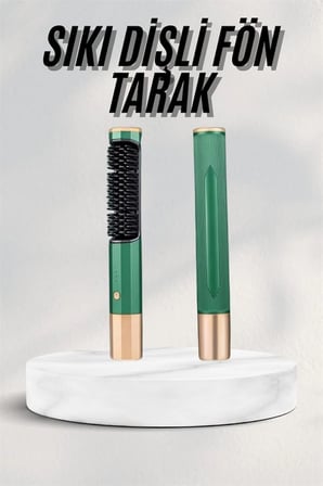 Düzleştirici Fırça Saç Düzleştirici Arada Fön Tarak Taşınabilir