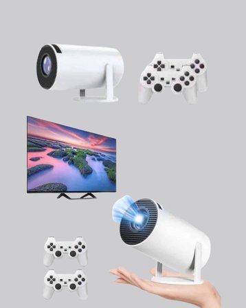 Mey İthalat Kablosuz Projeksiyon Cihazı 4K Destekli HDMI USB Oyun Uyumlu