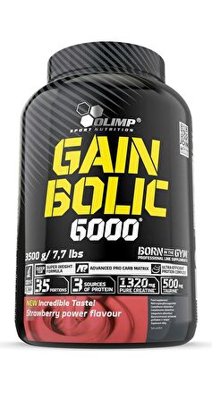 Olimp Gain Bolic 6000 Çilekli Karbonhidrat Tozu 35 Servis 3500 Gr